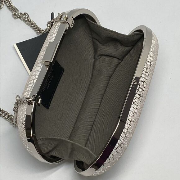 Chiara Boni Alba Metallic Leather Clutch - Picture 10 of 11